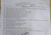 English Paper 2nd Year Board of Intermediate and secondary education Faisalabad 21-05-2023 Morning