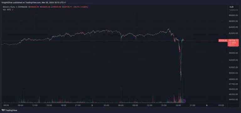 Bitcoin and Crypto Market Suffers Flash Crash Last Night
