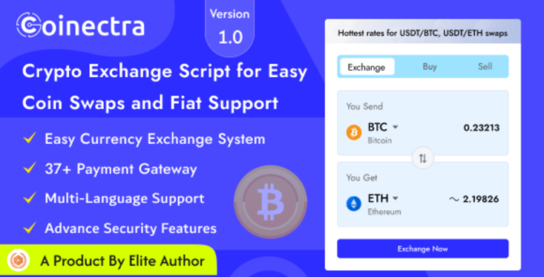 Coinectra v1.1 – Buy, Sell and Crypto Currency Exchange Script – nulled