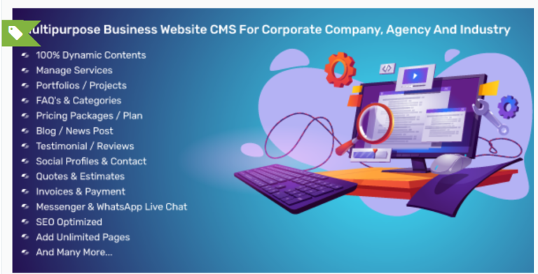 Multipurpose Business Website CMS For Corporate Company, Agency And Industry v4.2.0