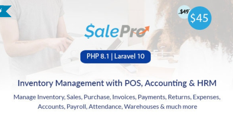 SalePro v5.4.1 – POS, Inventory Management System with HRM & Accounting – nulled