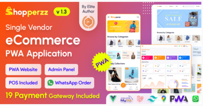 Shopperzz v1.2 – PWA eCommerce CMS with POS & WhatsApp Ordering – nulled