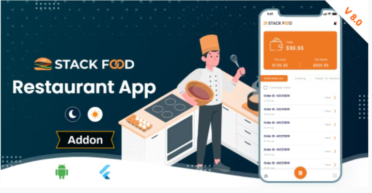 StackFood Multi Restaurant – Food Ordering Restaurant App v8.0 Source Code