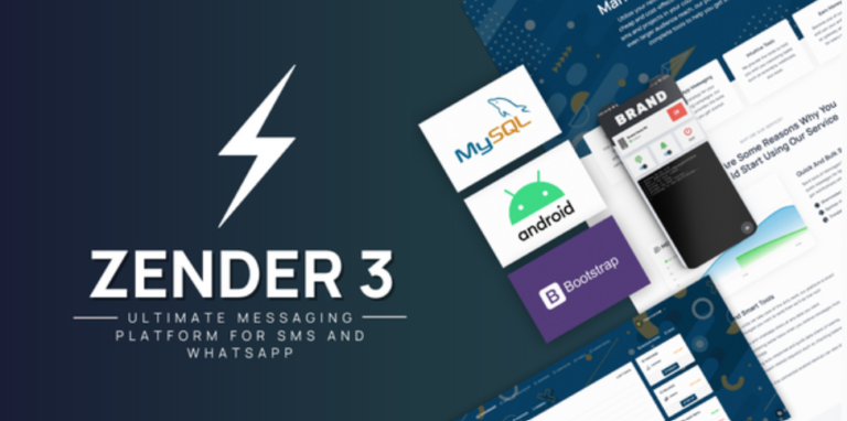 Zender v3.9 – Ultimate Messaging Platform for SMS, WhatsApp & use Android Devices as SMS Gateways (SaaS)