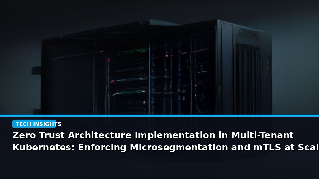 Zero Trust Architecture Implementation in Multi-Tenant Kubernetes: Enforcing Microsegmentation and mTLS at Scale - editorial cover photograph