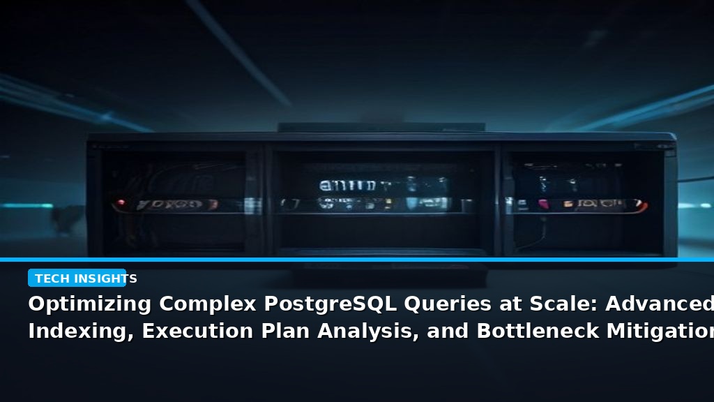 Optimizing Complex PostgreSQL Queries at Scale: Advanced Indexing, Execution Plan Analysis, and Bottleneck Mitigation - editorial cover photograph