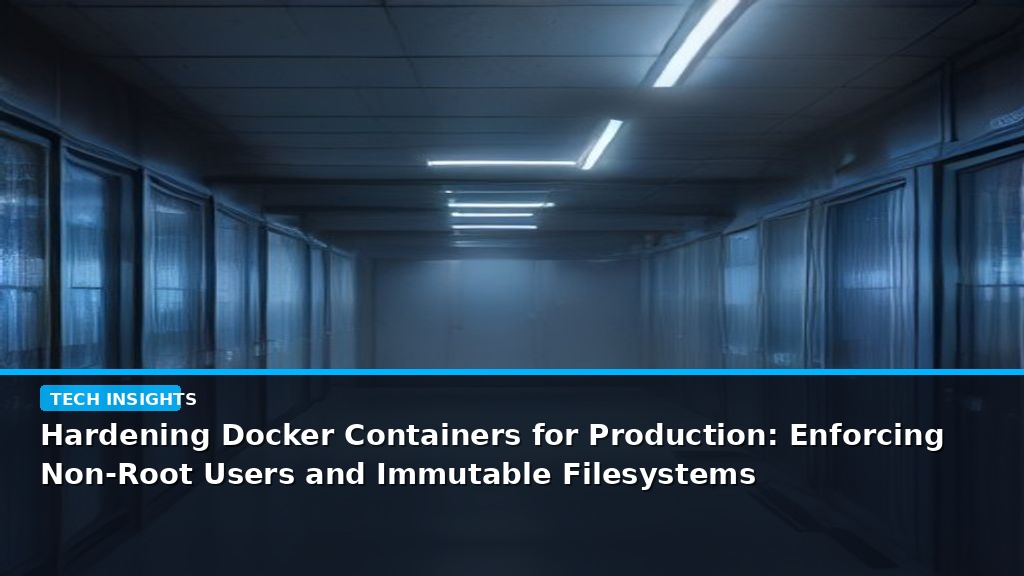 Hardening Docker Containers for Production: Enforcing Non-Root Users and Immutable Filesystems - editorial cover photograph