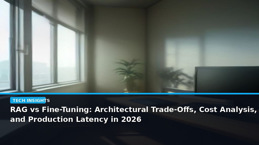 RAG vs Fine-Tuning: Architectural Trade-Offs, Cost Analysis, and Production Latency in 2026 - editorial cover photograph