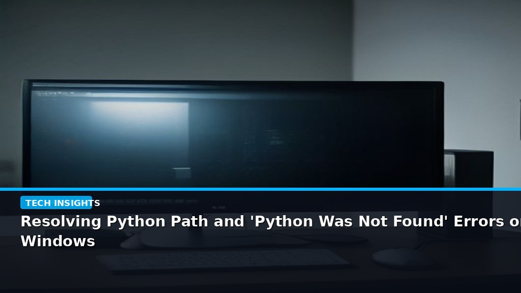 Resolving Python Path and 'Python Was Not Found' Errors on Windows - editorial cover photograph