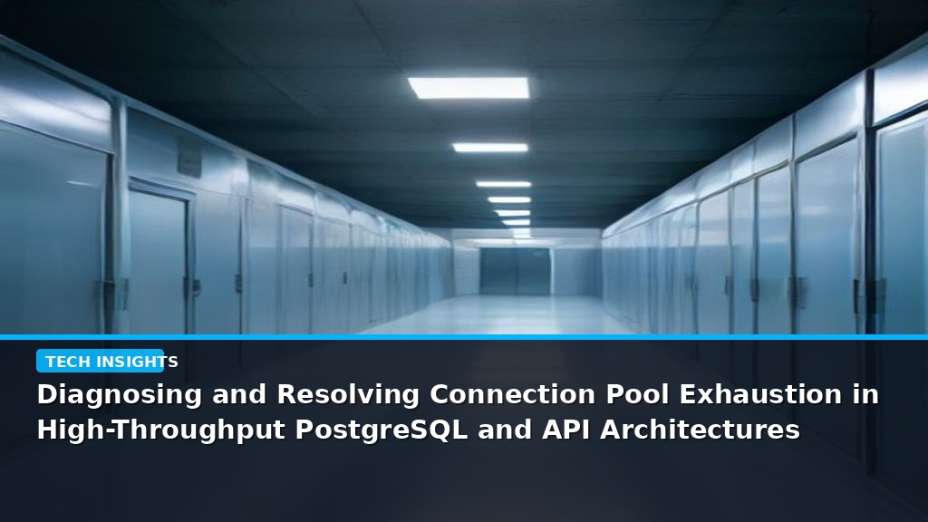 Diagnosing and Resolving Connection Pool Exhaustion in High-Throughput PostgreSQL and API Architectures - editorial cover photograph