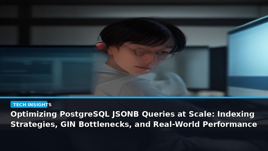 Optimizing PostgreSQL JSONB Queries at Scale: Indexing Strategies, GIN Bottlenecks, and Real-World Performance Tuning - editorial cover photograph