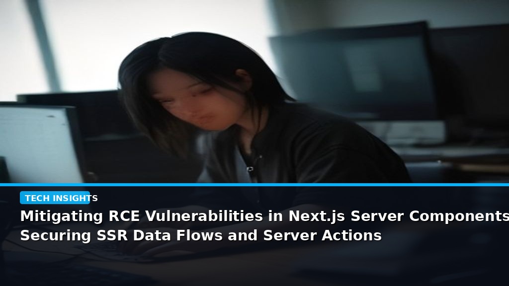 Mitigating RCE Vulnerabilities in Next.js Server Components: Securing SSR Data Flows and Server Actions - editorial cover photograph