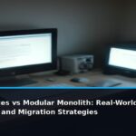 Microservices vs Modular Monolith: Real-World Latency, Team Scalability, and Migration Strategies - editorial cover photograph
