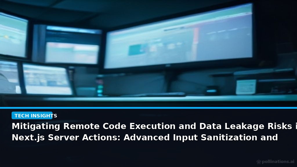 Mitigating Remote Code Execution and Data Leakage Risks in Next.js Server Actions: Advanced Input Sanitization and Serialization Auditing - editorial cover photograph