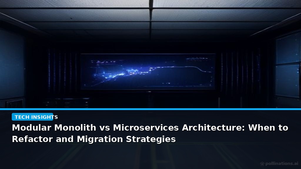 Modular Monolith vs Microservices Architecture: When to Refactor and Migration Strategies - editorial cover photograph