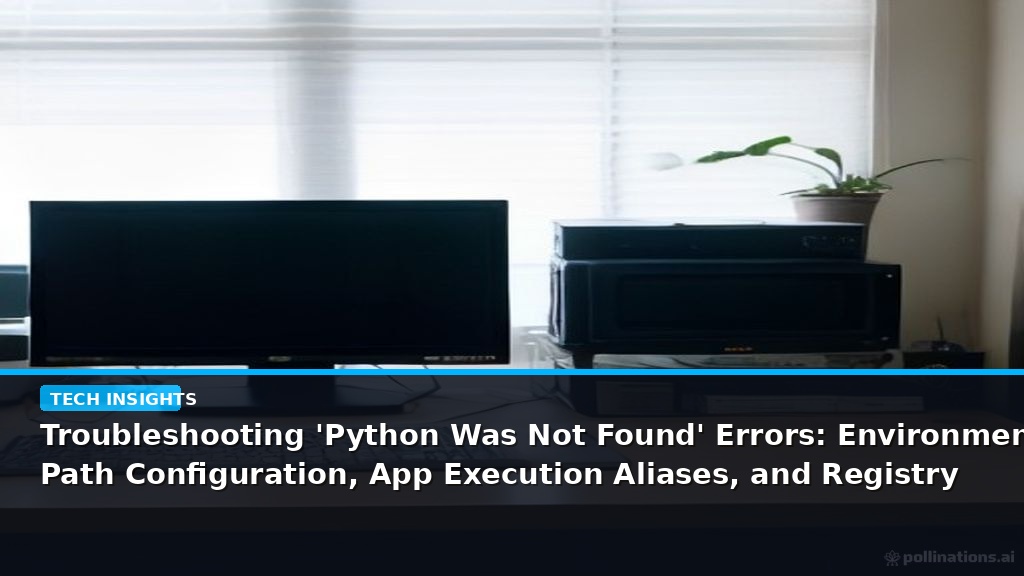 Troubleshooting 'Python Was Not Found' Errors: Environment Path Configuration, App Execution Aliases, and Registry Fixes - editorial cover photograph
