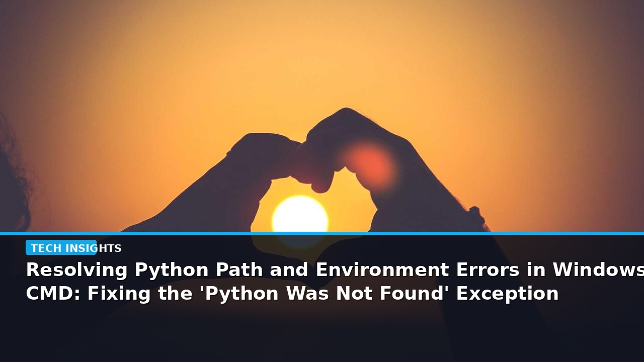 Resolving Python Path and Environment Errors in Windows CMD: Fixing the 'Python Was Not Found' Exception - editorial cover photograph