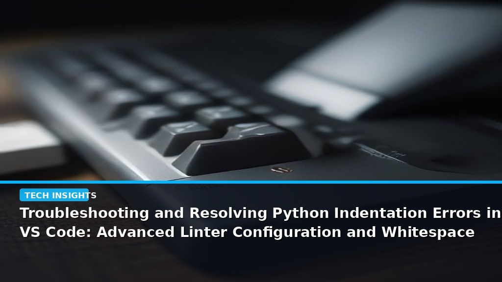 Troubleshooting and Resolving Python Indentation Errors in VS Code: Advanced Linter Configuration and Whitespace Normalization - editorial cover photograph