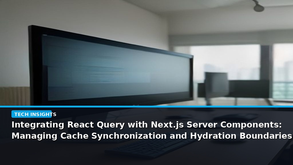 Integrating React Query with Next.js Server Components: Managing Cache Synchronization and Hydration Boundaries - editorial cover photograph