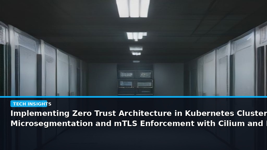 Implementing Zero Trust Architecture in Kubernetes Clusters: Microsegmentation and mTLS Enforcement with Cilium and Istio - editorial cover photograph